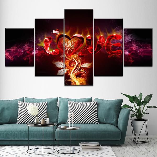 Fire Flower – Abstract Canvas Wall Art