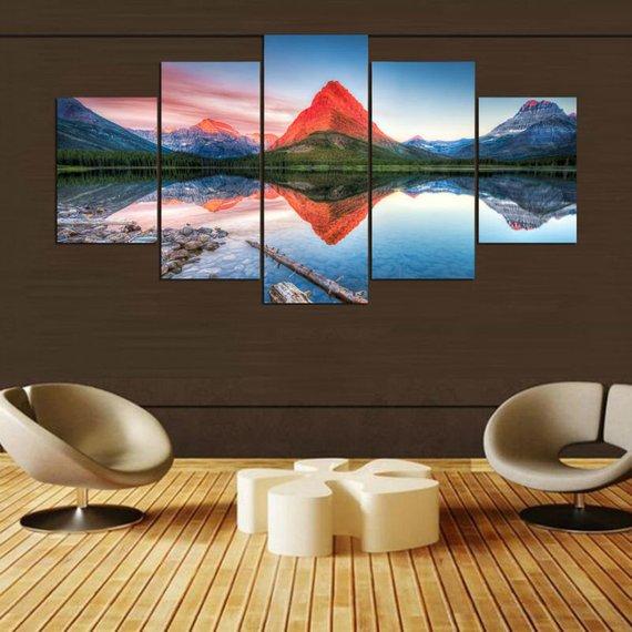 Fire Rock Lake 01 – Nature Canvas Wall Art