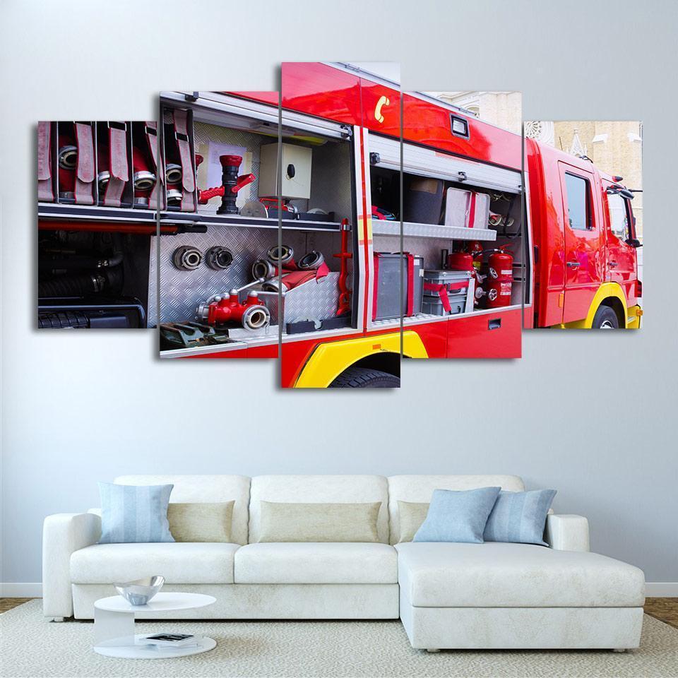 Fire Truck 01 – Automative Canvas Wall Art