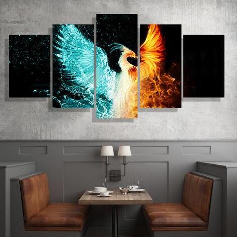 Firebird Phoenix – Abstract Canvas Wall Art