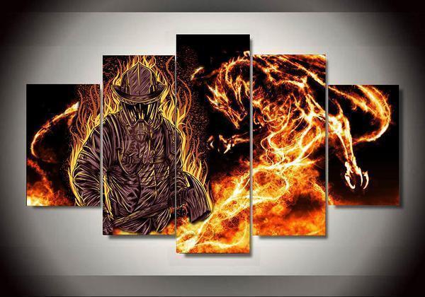 Firefighter 8 – Abstract Canvas Wall Art