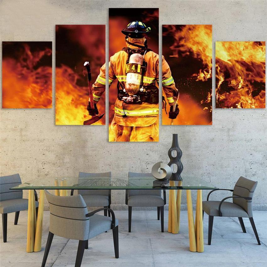 Firefighter Hero – Career Canvas Wall Art