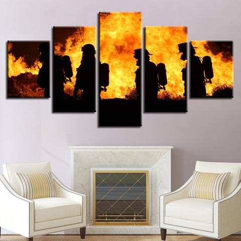 Firefighters In Action 1 – Career Canvas Wall Art