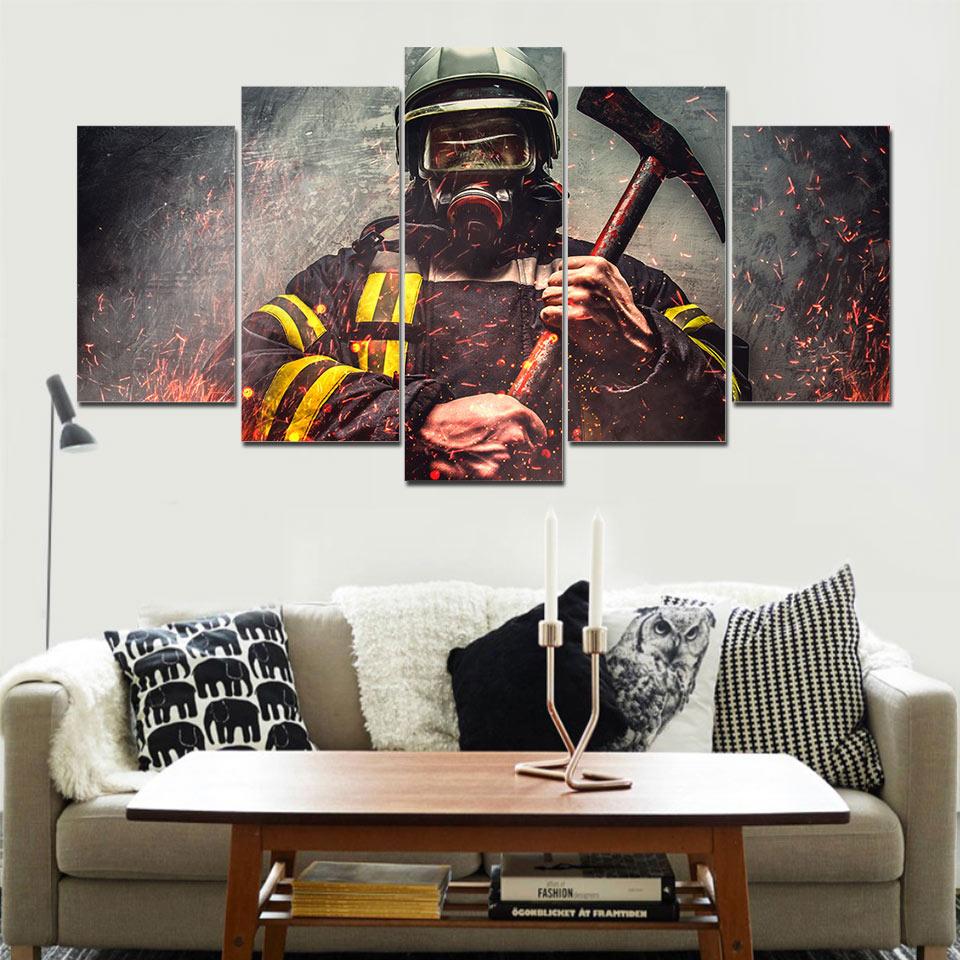 Firefighting Fireman – Career Canvas Wall Art