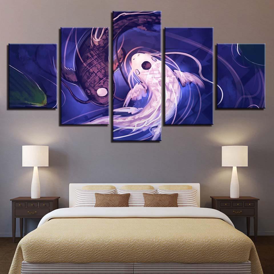 Fish Koi Yin Yang Awesome Revel Abstract Animal – Canvas Wall Art