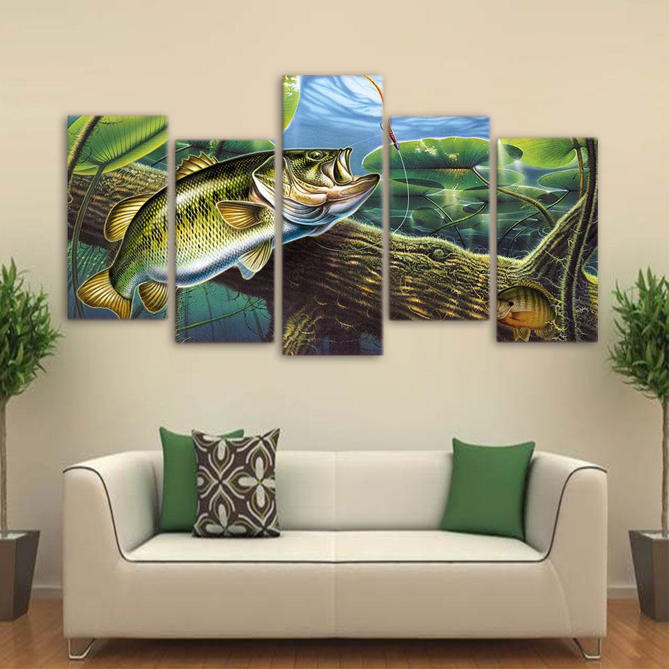 Fishing Big Fish – Fishing Canvas Wall Art