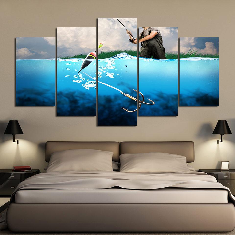 Fishing Man By Sea – Fishing Canvas Wall Art