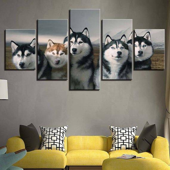 Five Wolf – Animal Canvas Wall Art