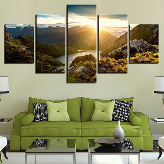 Fjord Inlet At Dawn – Nature Canvas Wall Art