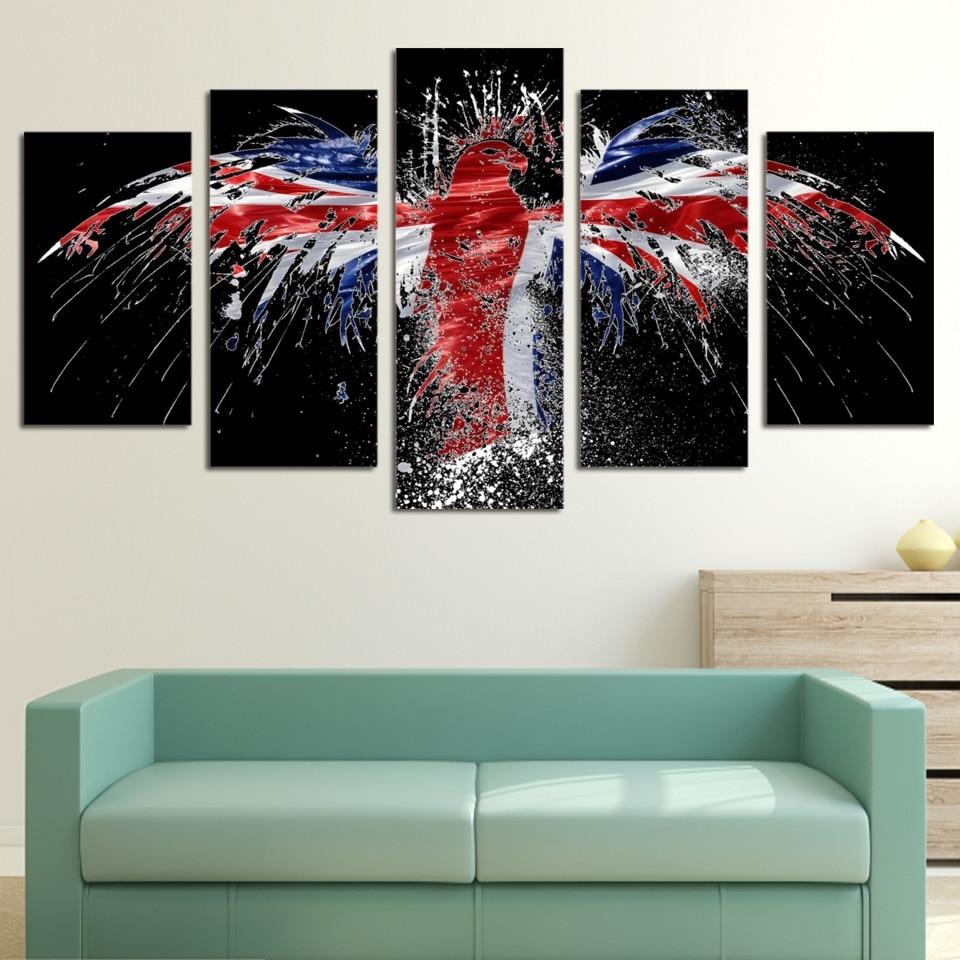 Flag Bird Logo – Abstract Canvas Wall Art