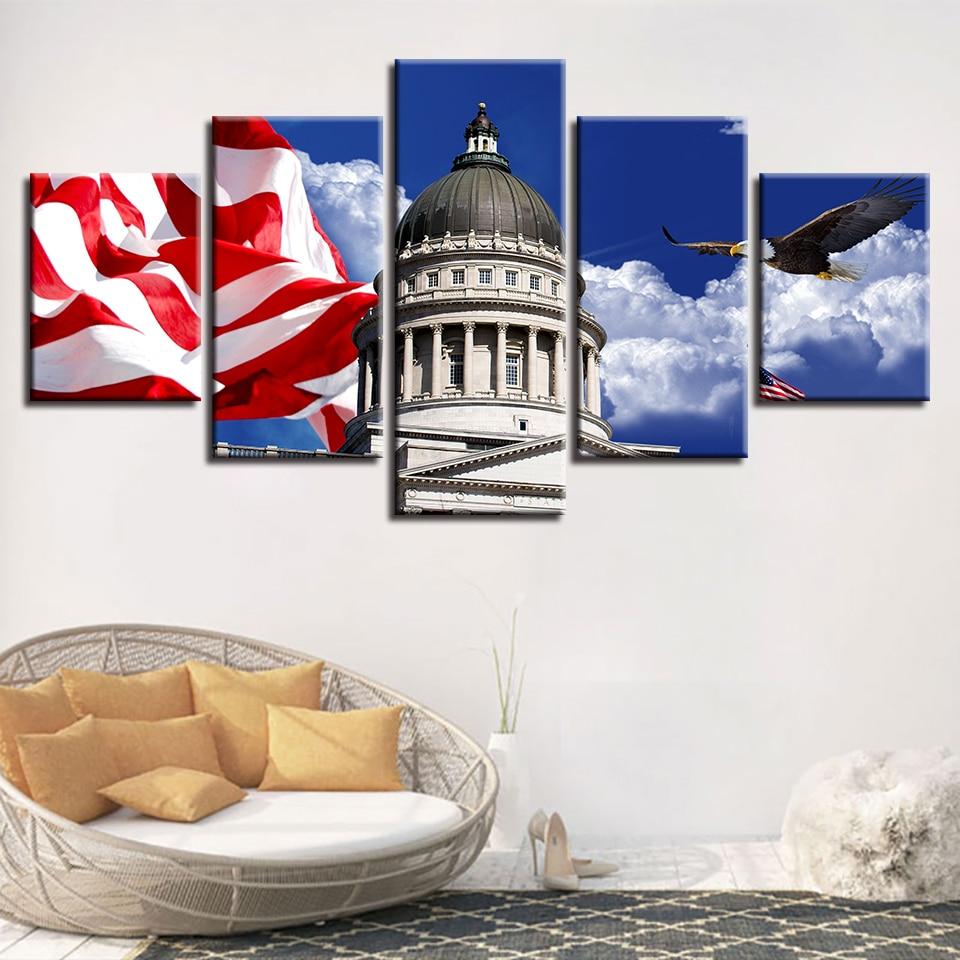 Flag Eagle Saint Pauls – Nature Canvas Wall Art