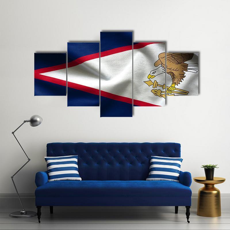 Flag Of American Samoa 1 – Abstract Canvas Wall Art