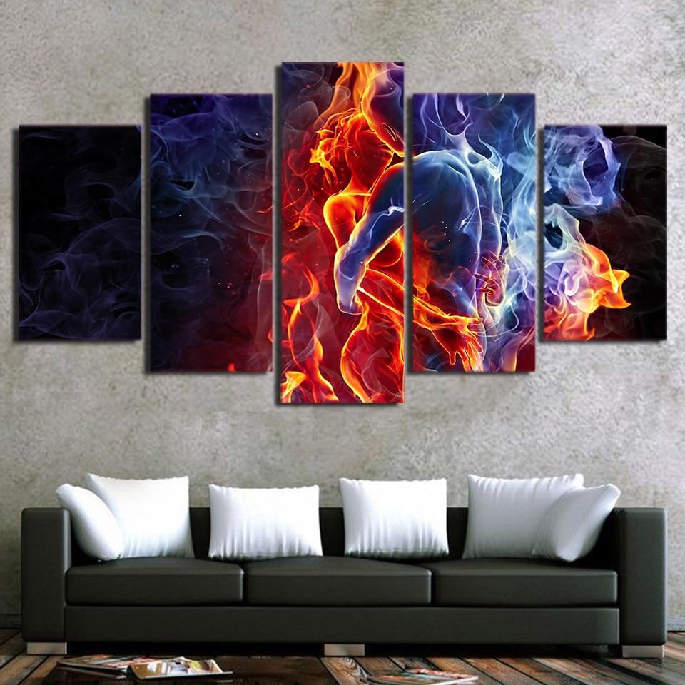 Flame Figures 1 – Abstract Canvas Wall Art