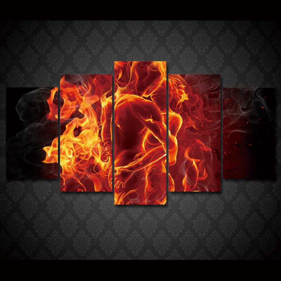 Flame Figures – Abstract Canvas Wall Art