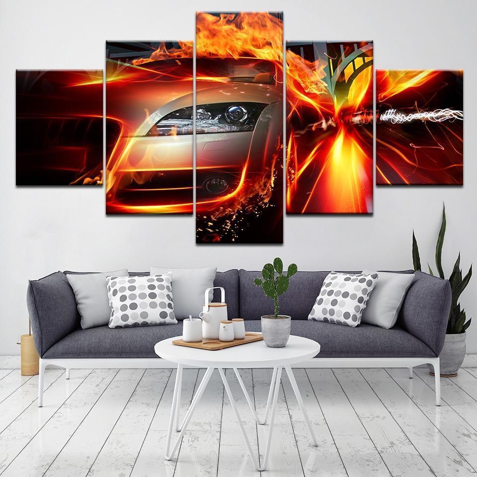 Flame Speed – Automative Canvas Wall Art