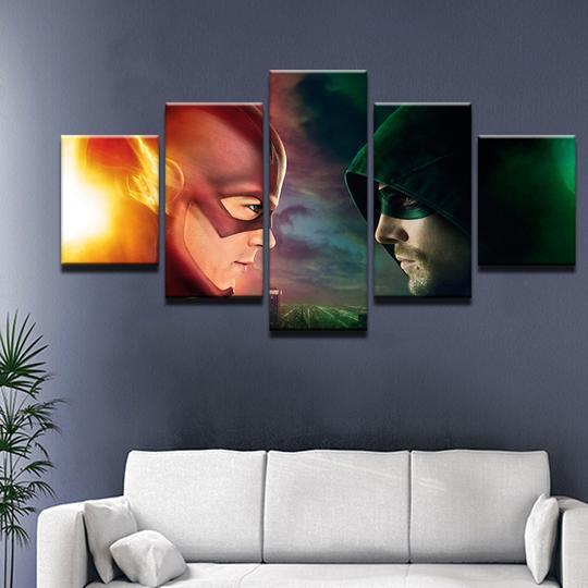 Flash And Arrow – Movie Canvas Wall Art