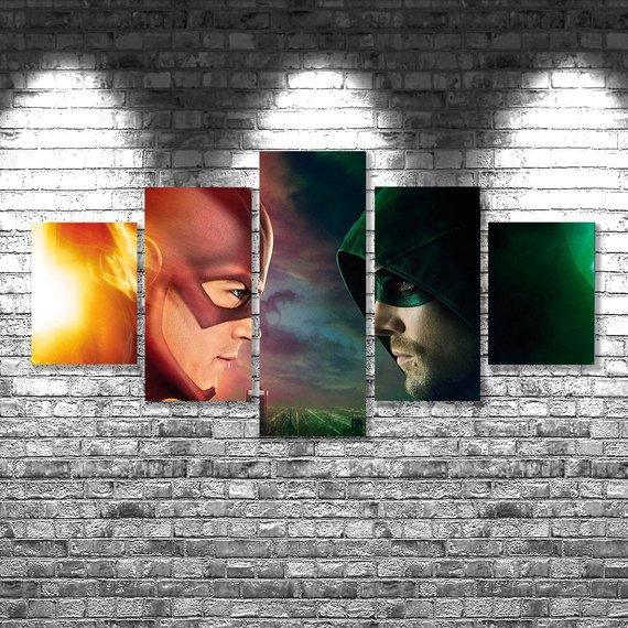 Flash Vs Arrow – Movie Canvas Wall Art