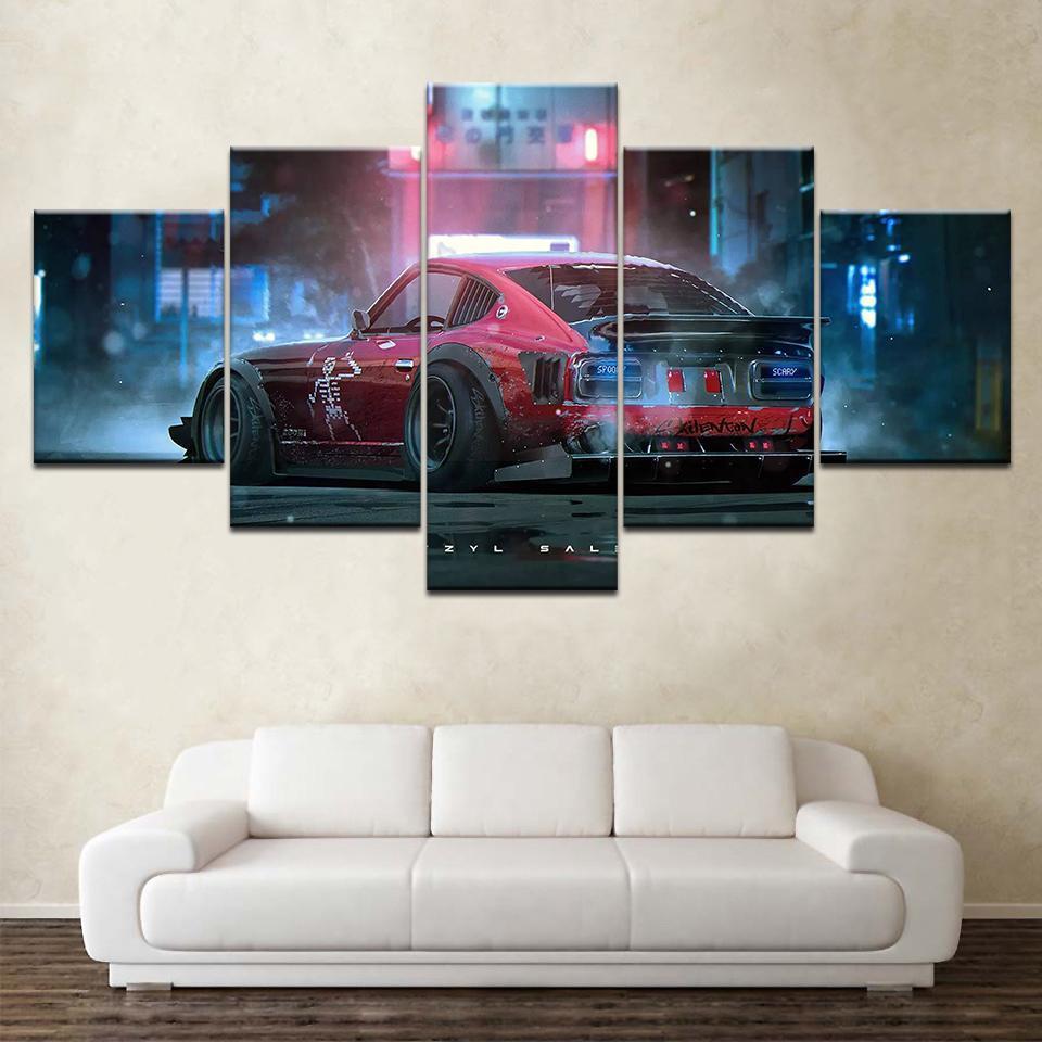 Flashy Cool Red Sports – Automative Canvas Wall Art