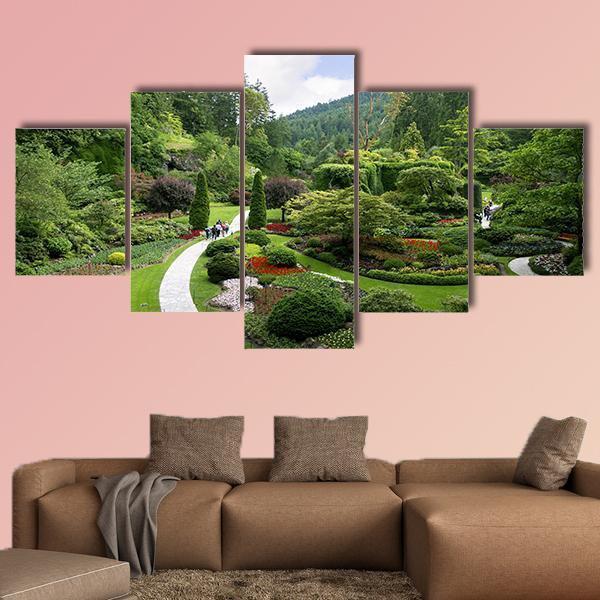 Floral Display In Butchart Gardens – Nature Canvas Wall Art