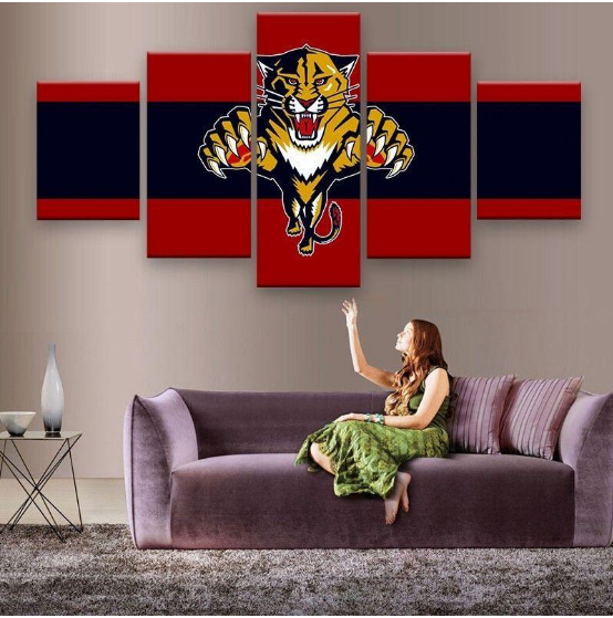 Florida Panthers Logo Hockey – Sport Canvas Wall Art