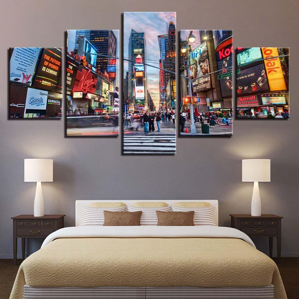 Flourishing Times Square New York City Streets – Nature Canvas Wall Art
