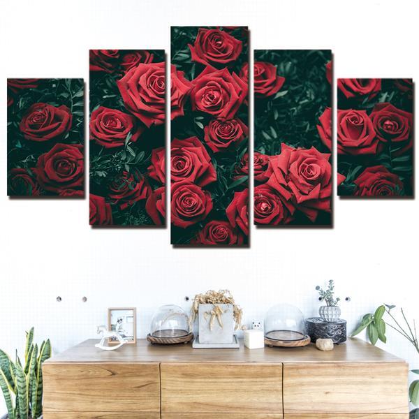 Flower Roses View – Nature Canvas Wall Art
