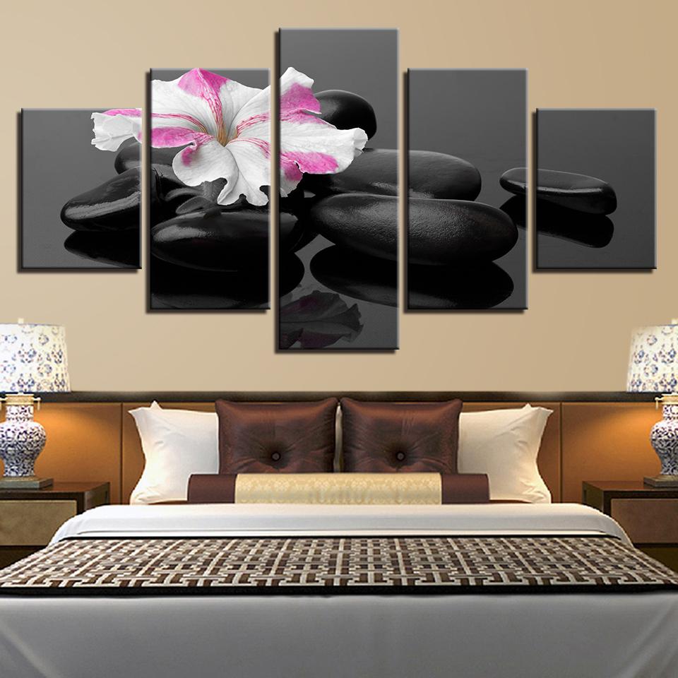 Flower &Amp; Stones – Nature Canvas Wall Art