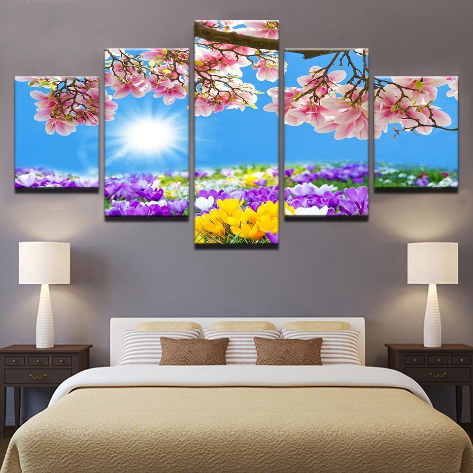 Flower World Howy Flowers Bloom – Nature Canvas Wall Art
