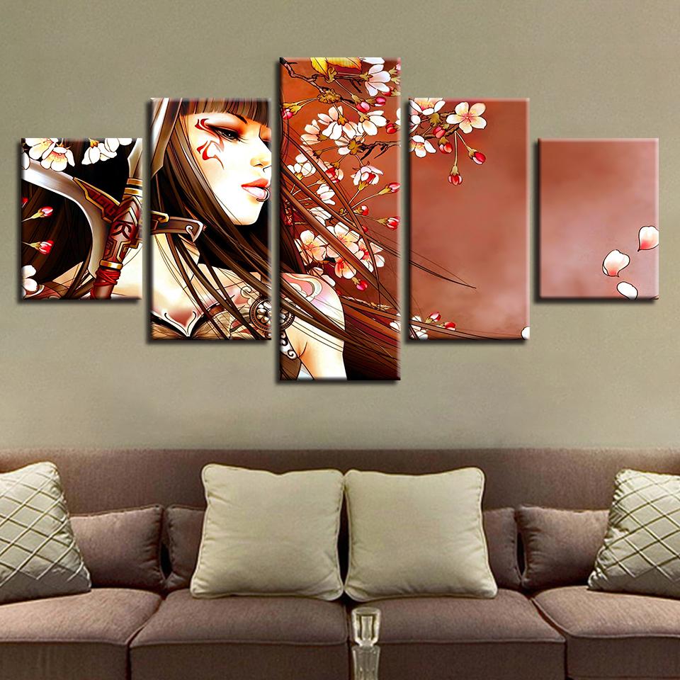Flowers Girl – Abstract Canvas Wall Art