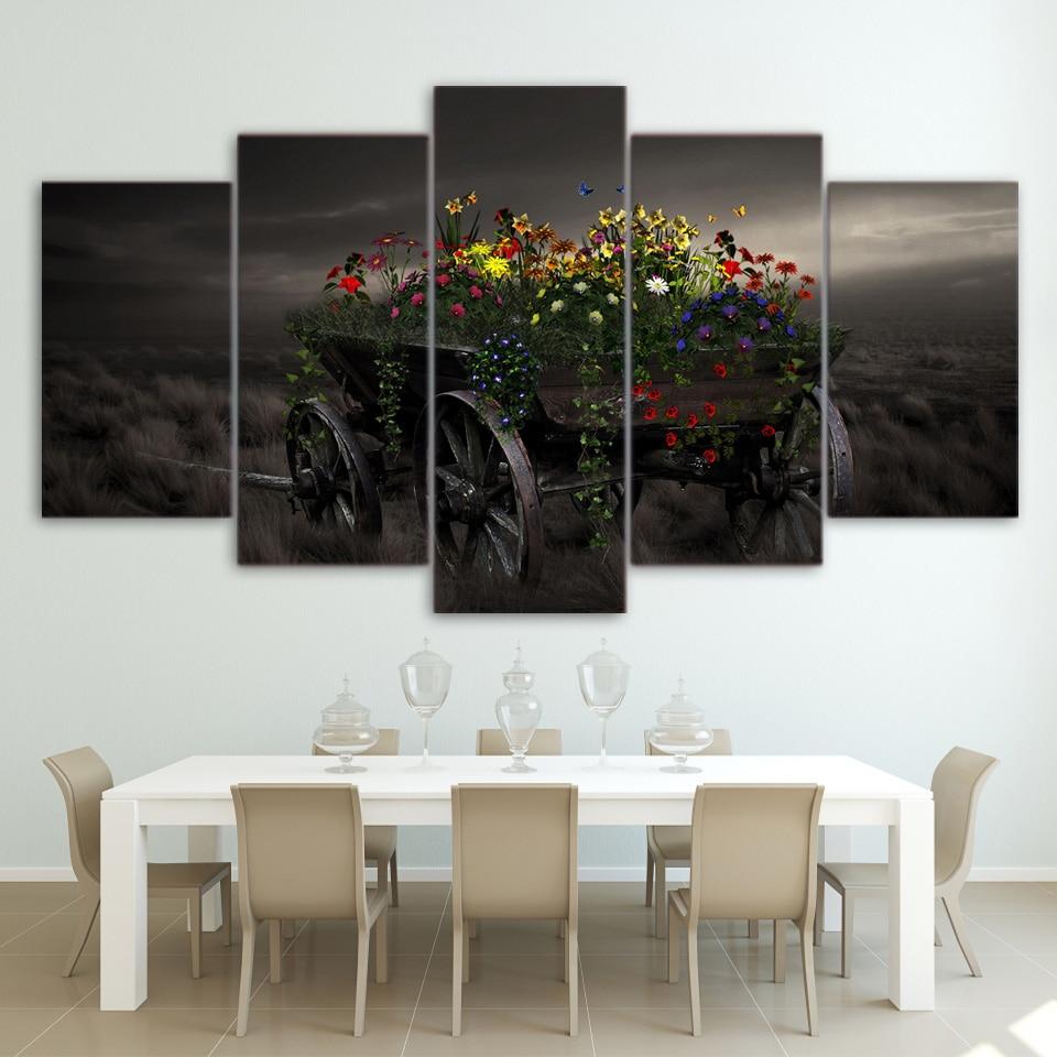 Flowers Grasses – Nature Canvas Wall Art