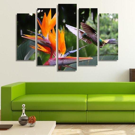 Flying Hummingbird 02 – Animal Canvas Wall Art