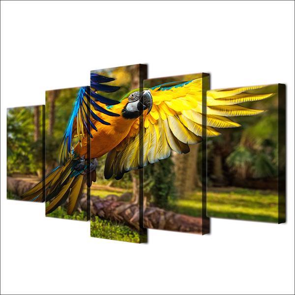 Flying Parrot – Animal Canvas Wall Art