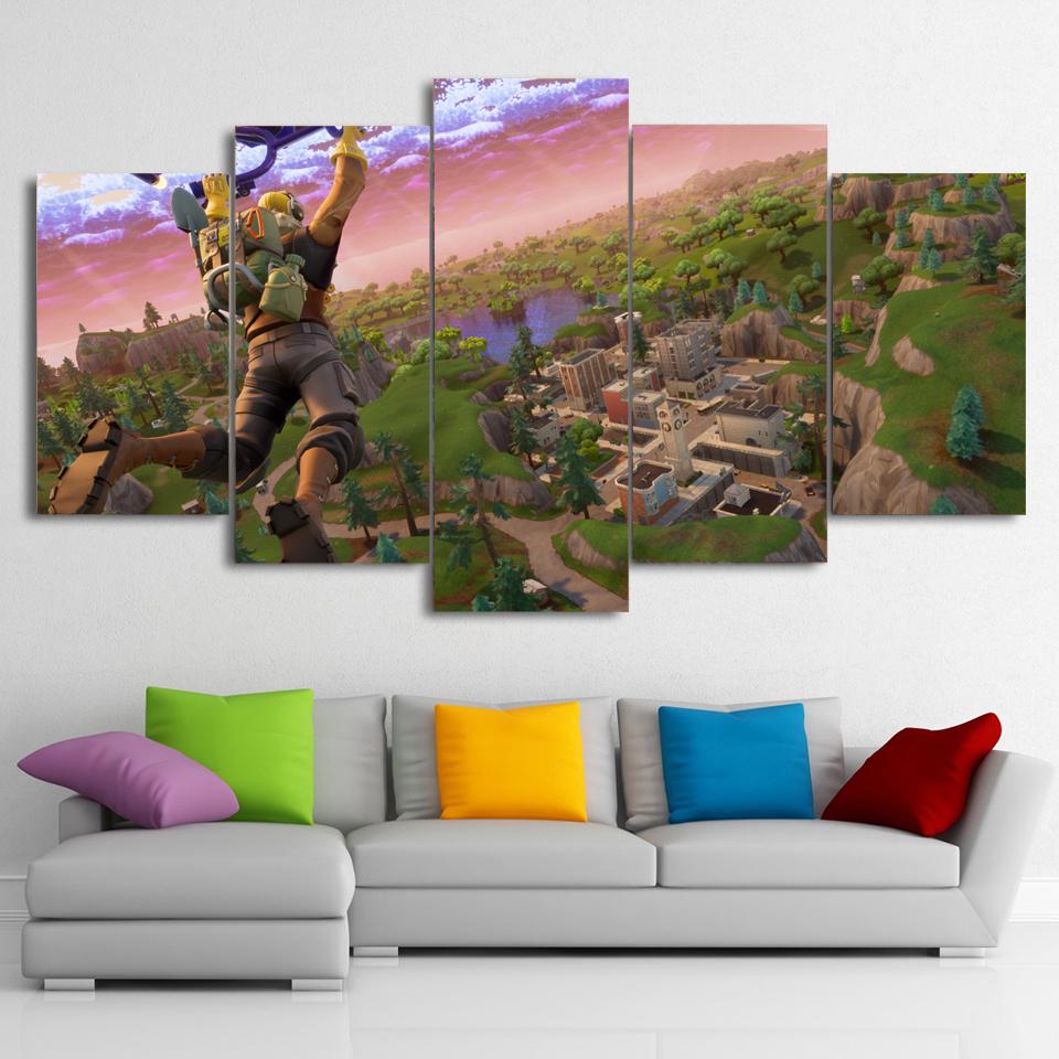Fn Battle Royale Playground – Gaming Canvas Wall Art