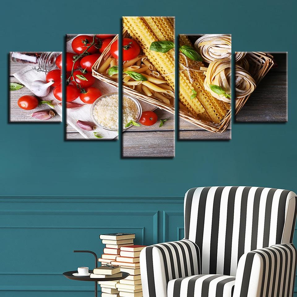 Food Garlic Cherry Tomatoes – Kitchen Canvas Wall Art