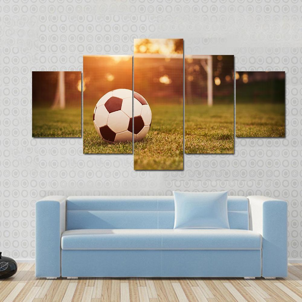 Football In The Sunset – Sport Canvas Wall Art