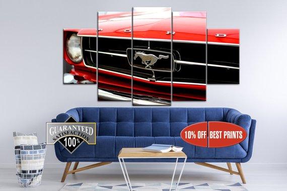 Ford Mustang, American Car Supercar – Automative Canvas Wall Art