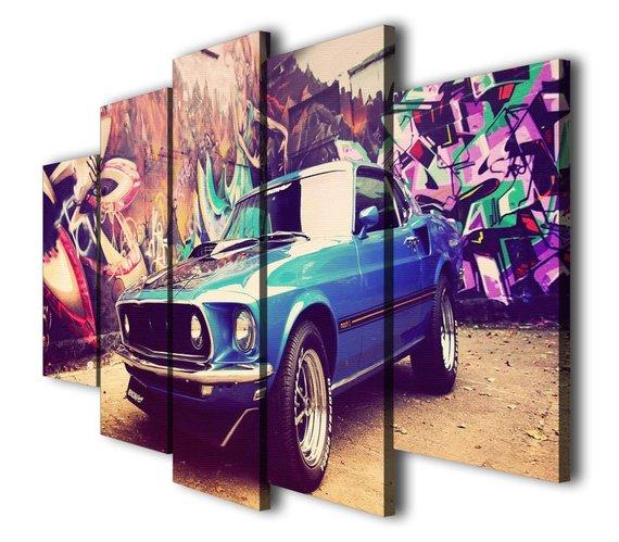Ford Mustang Beauty Sport Car – Automative Canvas Wall Art