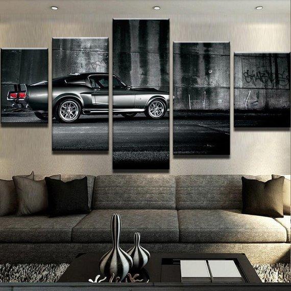 Ford Mustang Eleanor Car Race – Automative Canvas Wall Art