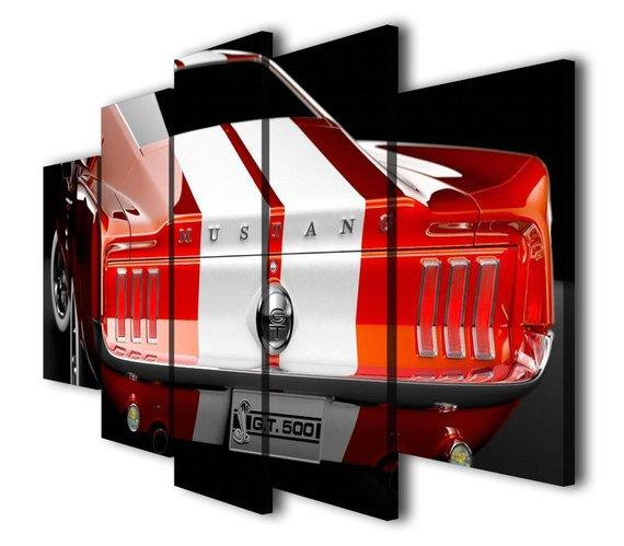 Ford Mustang Gt500 Red – Automative Canvas Wall Art
