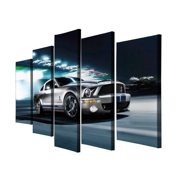 Ford Mustang Racing Beautiful Sport Car – Automative Canvas Wall Art