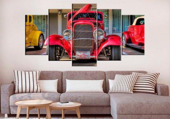 Ford Retro Garage – Automative Canvas Wall Art