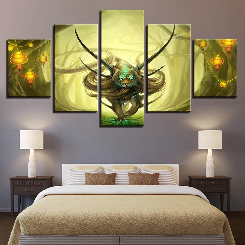 Forest Animal Tiger Angle Abstract – Abstract Animal Canvas Wall Art