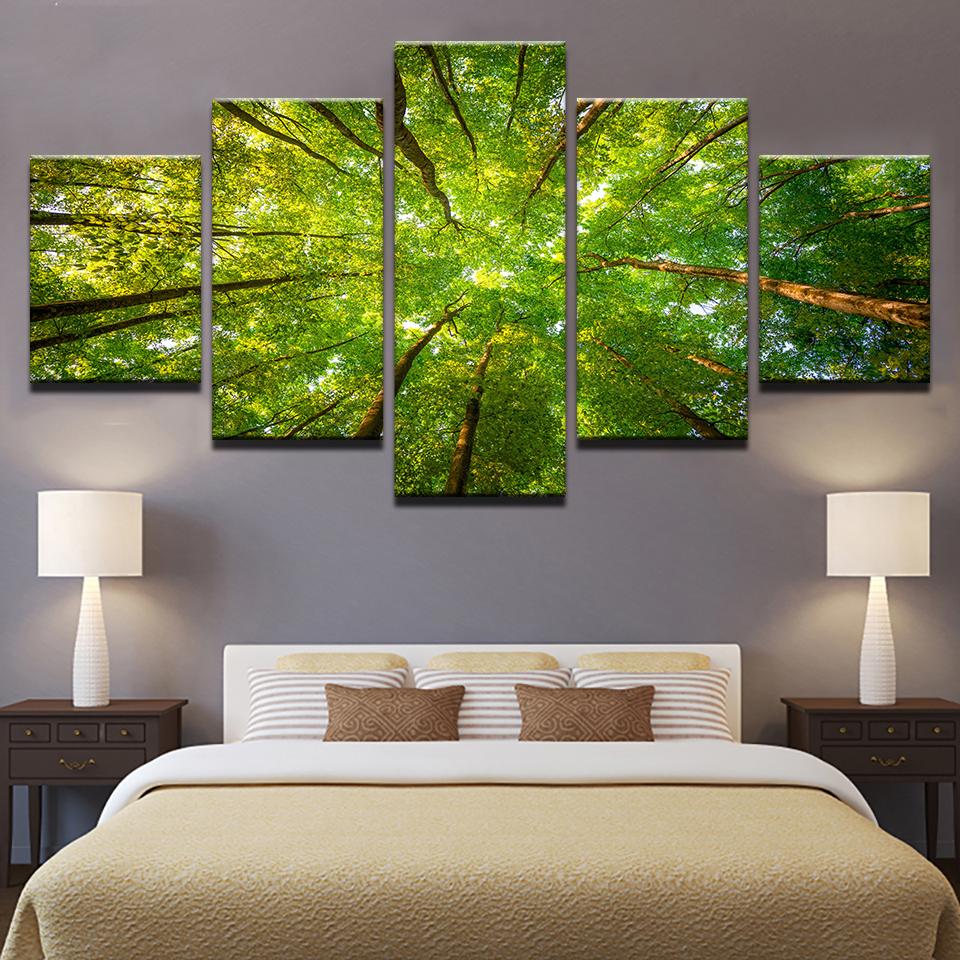 Forest Green Trees Sunshine – Nature Canvas Wall Art