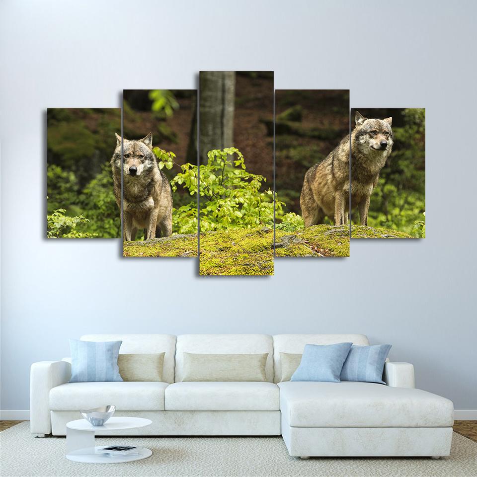 Forest Nature Wolves – Animal Canvas Wall Art