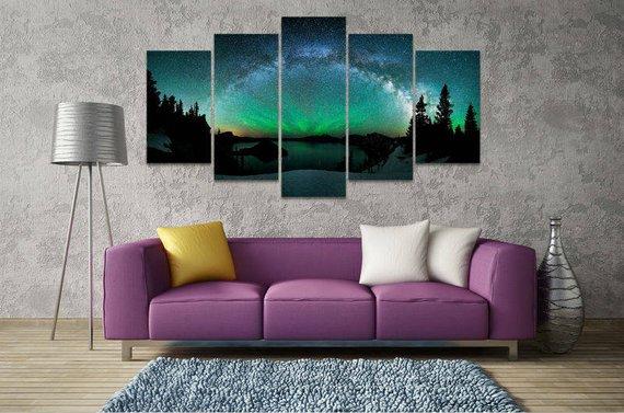 Forest Nothern Lights 1 – Nature Canvas Wall Art