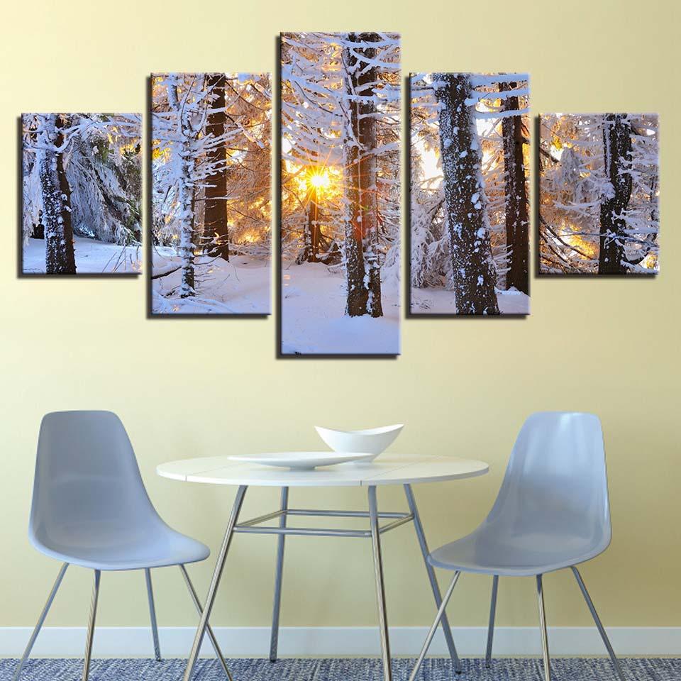 Forest Snow 1 – Nature Canvas Wall Art