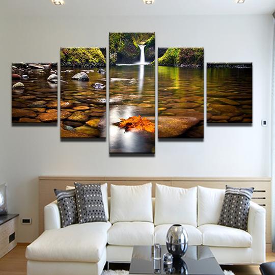 Forest Stream Waterfall 1 – Nature Canvas Wall Art