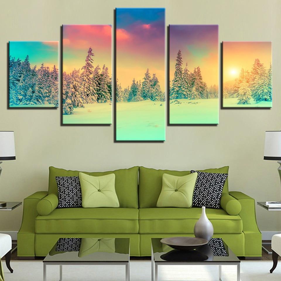 Forest Sunset Sunshine – Nature Canvas Wall Art
