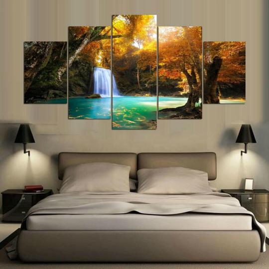 Forest Waterfall – Nature Canvas Wall Art