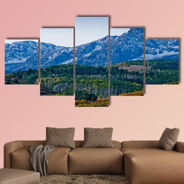 Forest With Mounatain In Dallas – Nature Canvas Wall Art